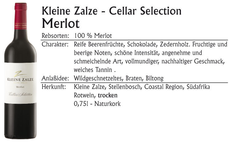 Kleine Zalze Cellar Merlot 2019