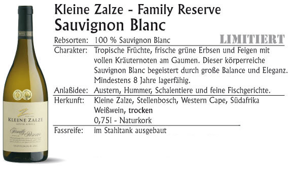 Kleine Zalze Family Res. Sauvignon Blanc 2021