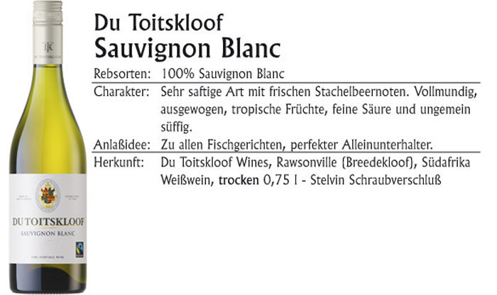 Du Toitskloof Sauvignon Blanc Fair Trade 2020