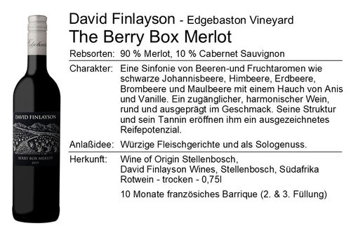 David Finlayson The Berry Box Merlot 2020