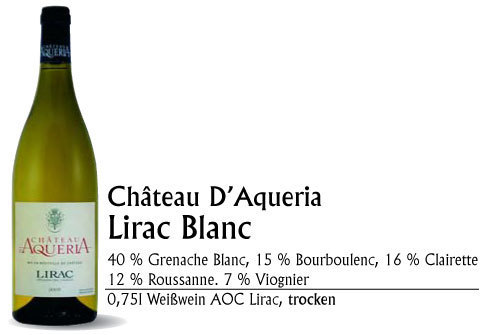 Chateau D`Aqueria Lirac Blanc 2020