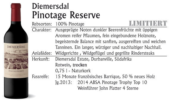 Diemersdal Pinotage Reserve 2020