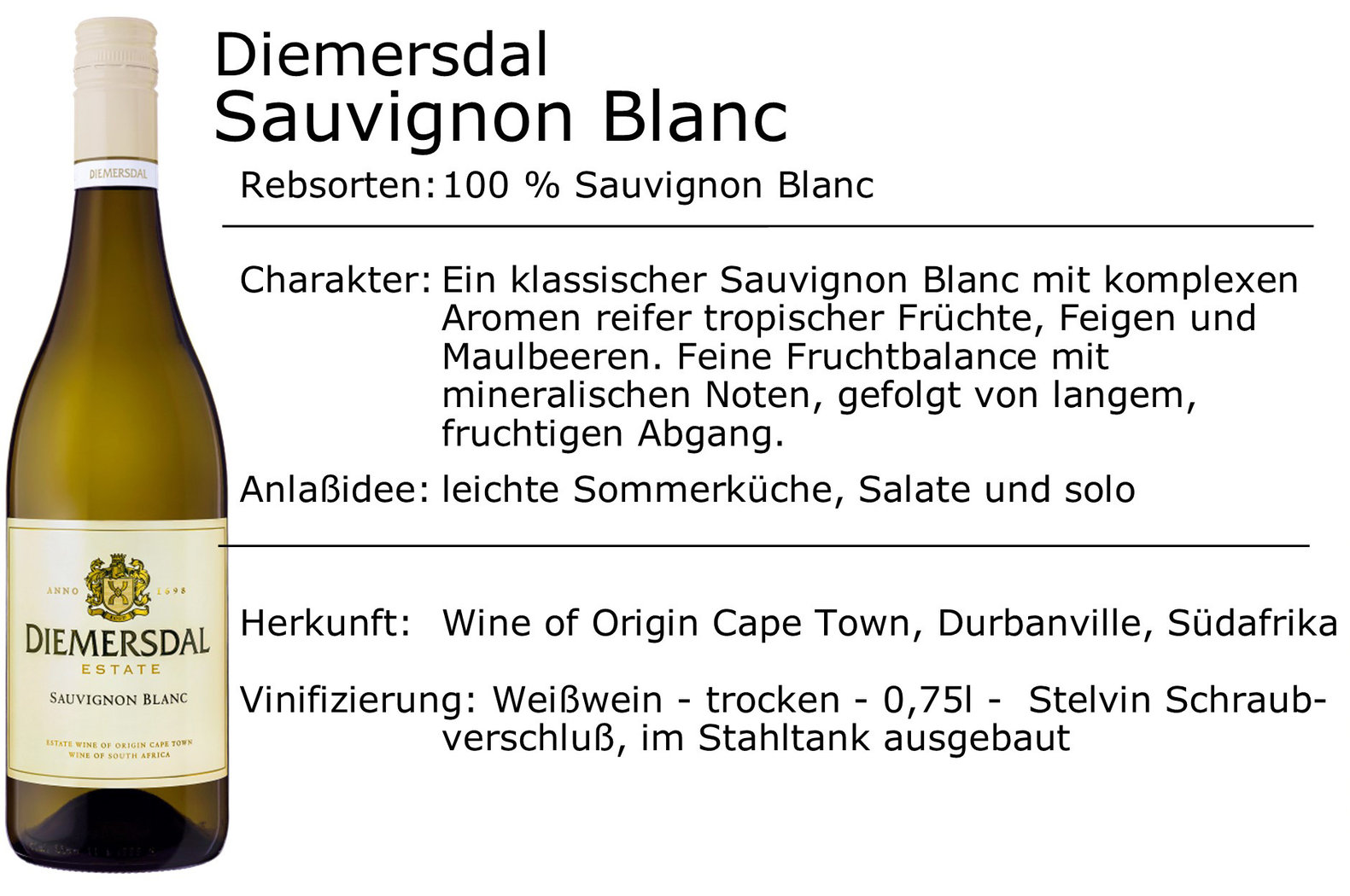 Diemersdal Sauvignon Blanc 2022