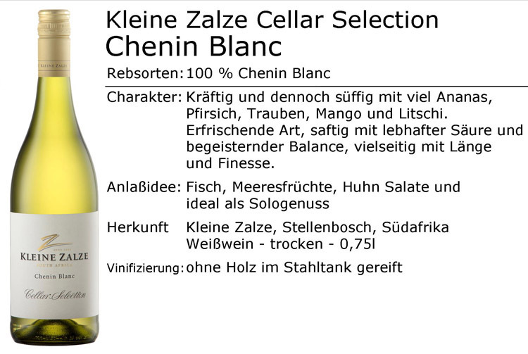 Kleine Zalze Cellar Chenin Blanc Bush Wine 2021