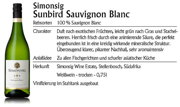 Simonsig Sunbird Sauvignon Blanc 2020