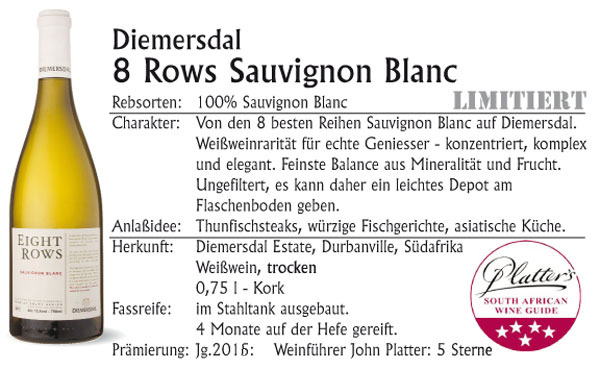 Diemersdal 8 Rows Sauvignon Blanc 2022