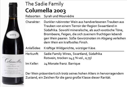 Sadie Family Columella 2003