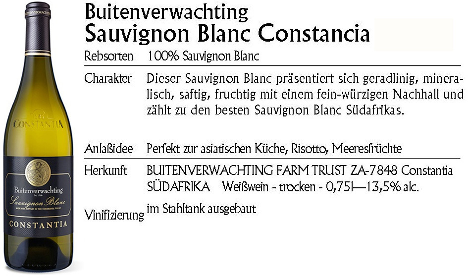 Buitenverwachting Sauvignon Blanc Constantia 2022