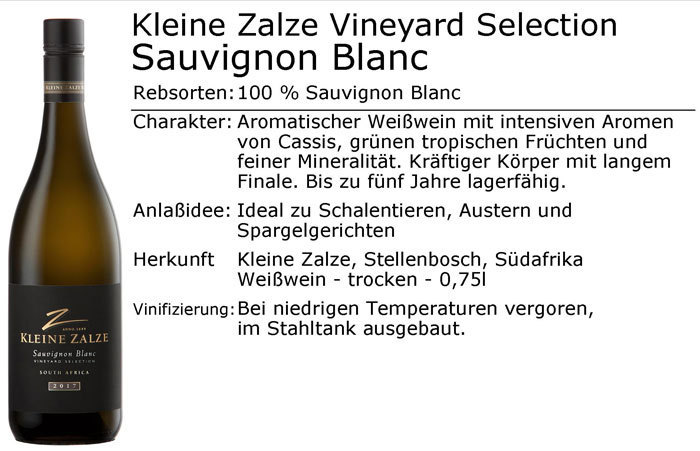 Kleine Zalze Vineyard Sauvignon Blanc 2022