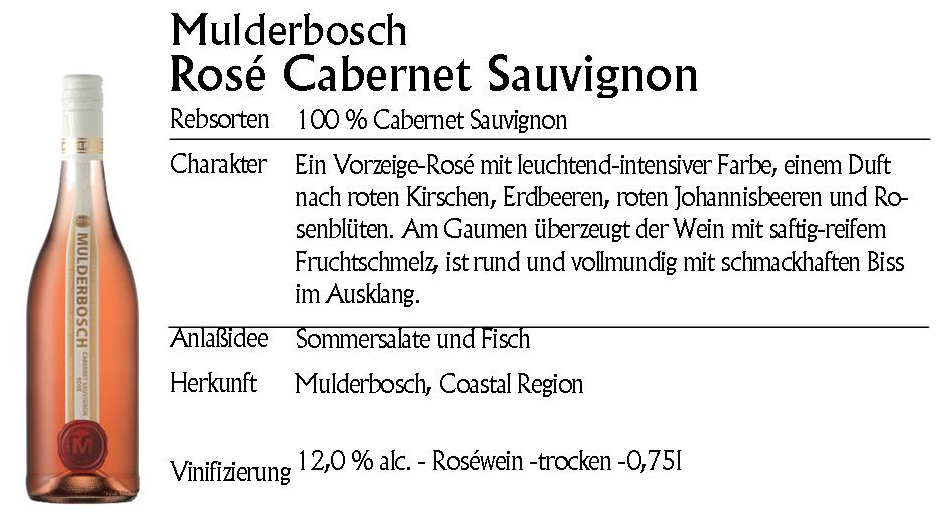 Mulderbosch Rosé Cabernet Sauvignon 2021
