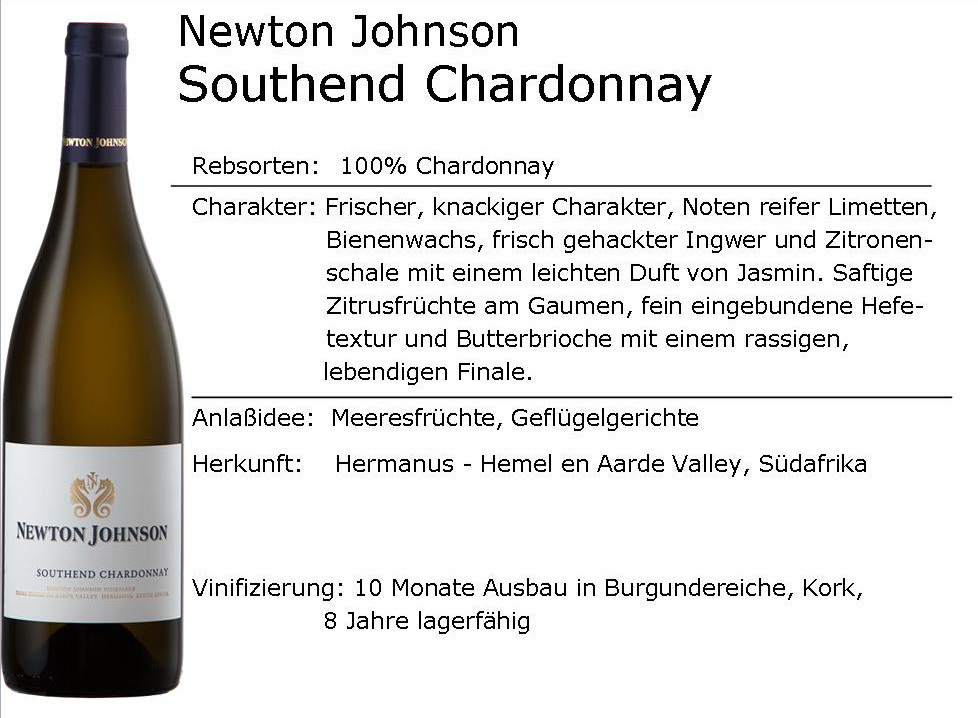 Newton Johnson Southend Chardonnay 2019