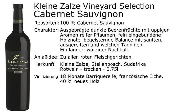 Kleine Zalze Vineyard Cabernet Sauvignon 2018