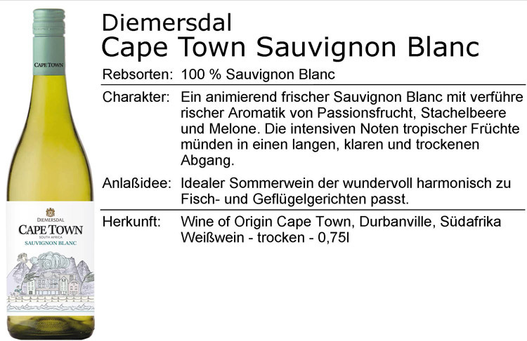 Diemersdal Cape Town Sauvignon Blanc 2023