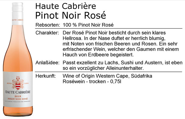 Haute Cabriere Pinot Noir Rosé 2021