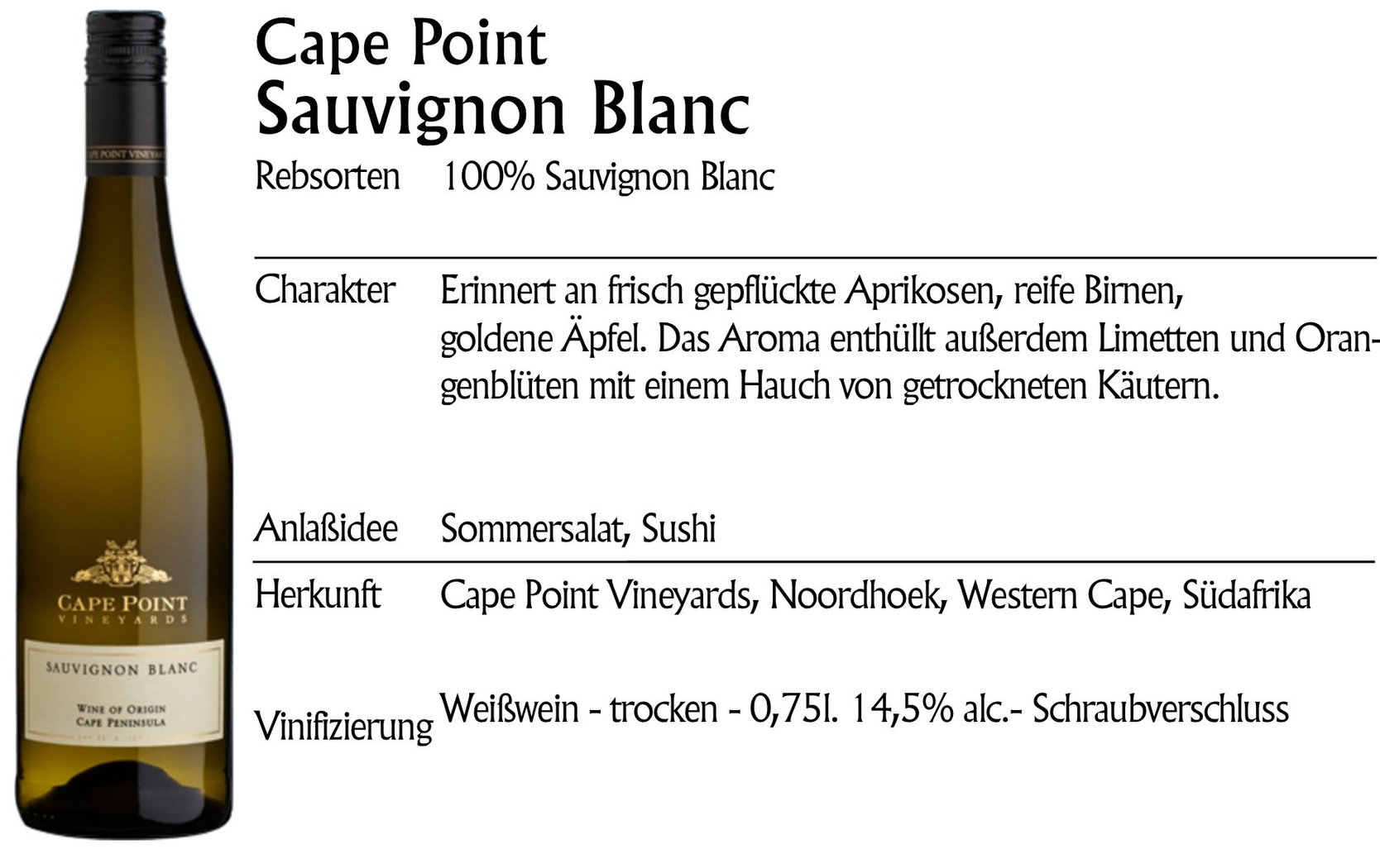 Cape Point Sauvignon Blanc 2020