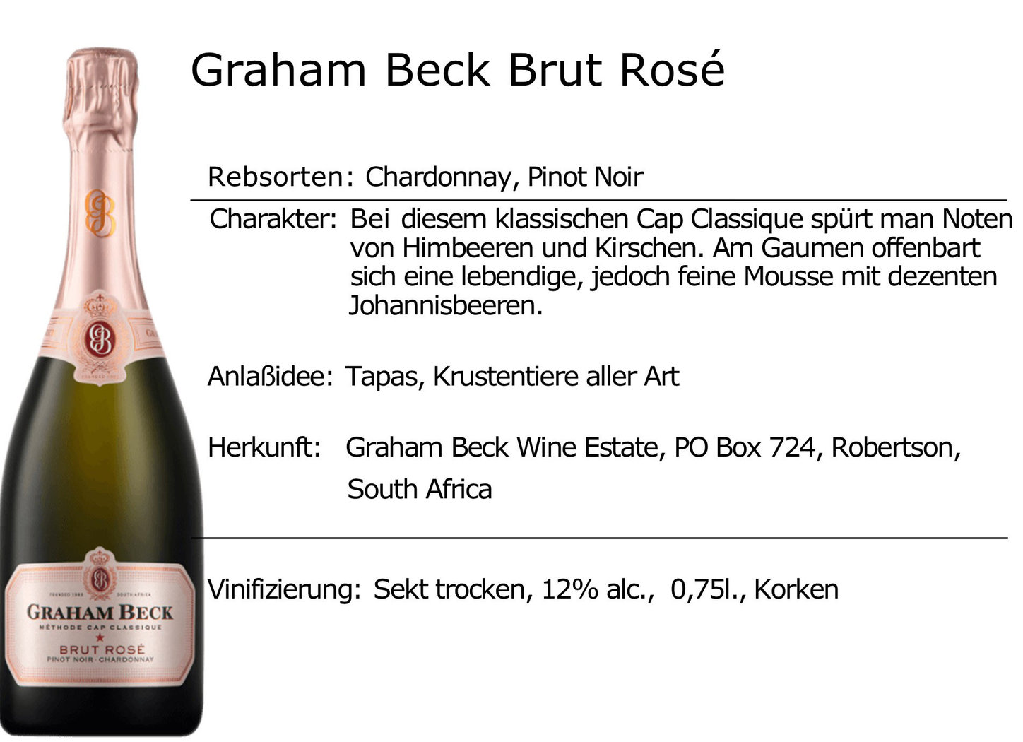 Graham Beck MCC Brut Rosé