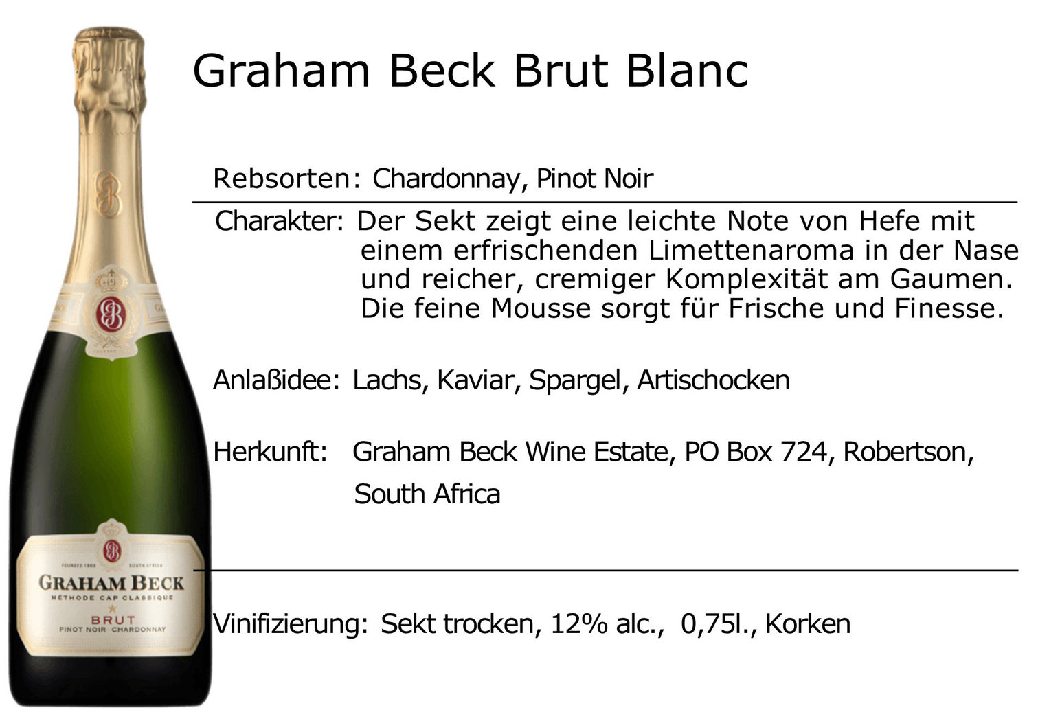 Graham Beck MCC Brut Blanc