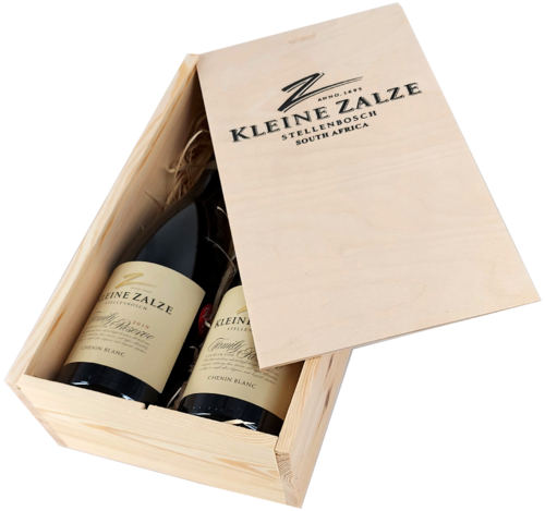 Kleine Zalze Family Reserve Chenin Blanc Premiumpräsent mit Holzkiste