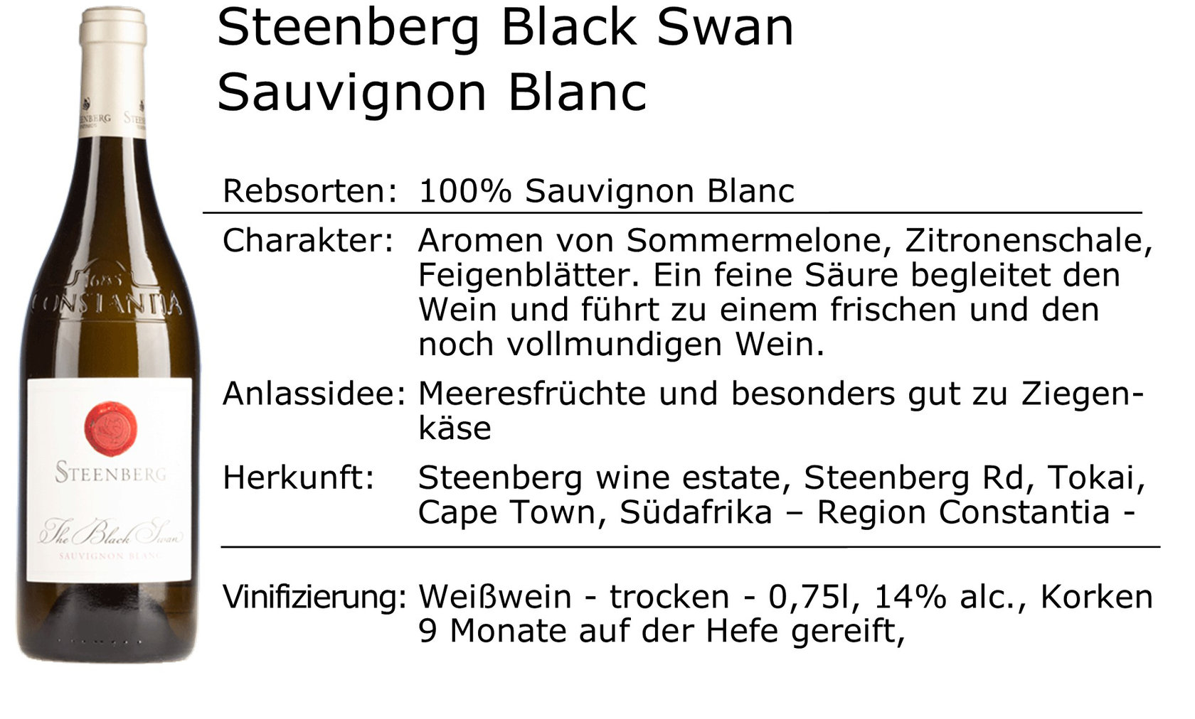 Steenberg Black Swan Sauvignon Blanc 2020
