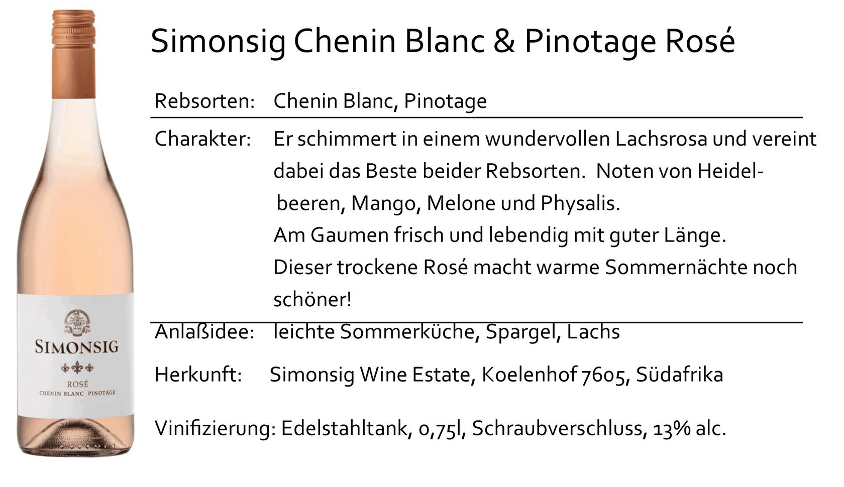 Simonsig Chenin Blanc & Pinotage Rosé 2023