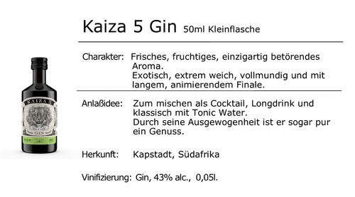 Kaiza 5 Gin 50ml Kleinflasche