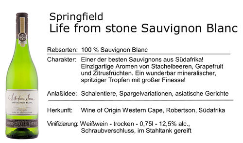 Springfield Life from stone Sauvignon Blanc 2021