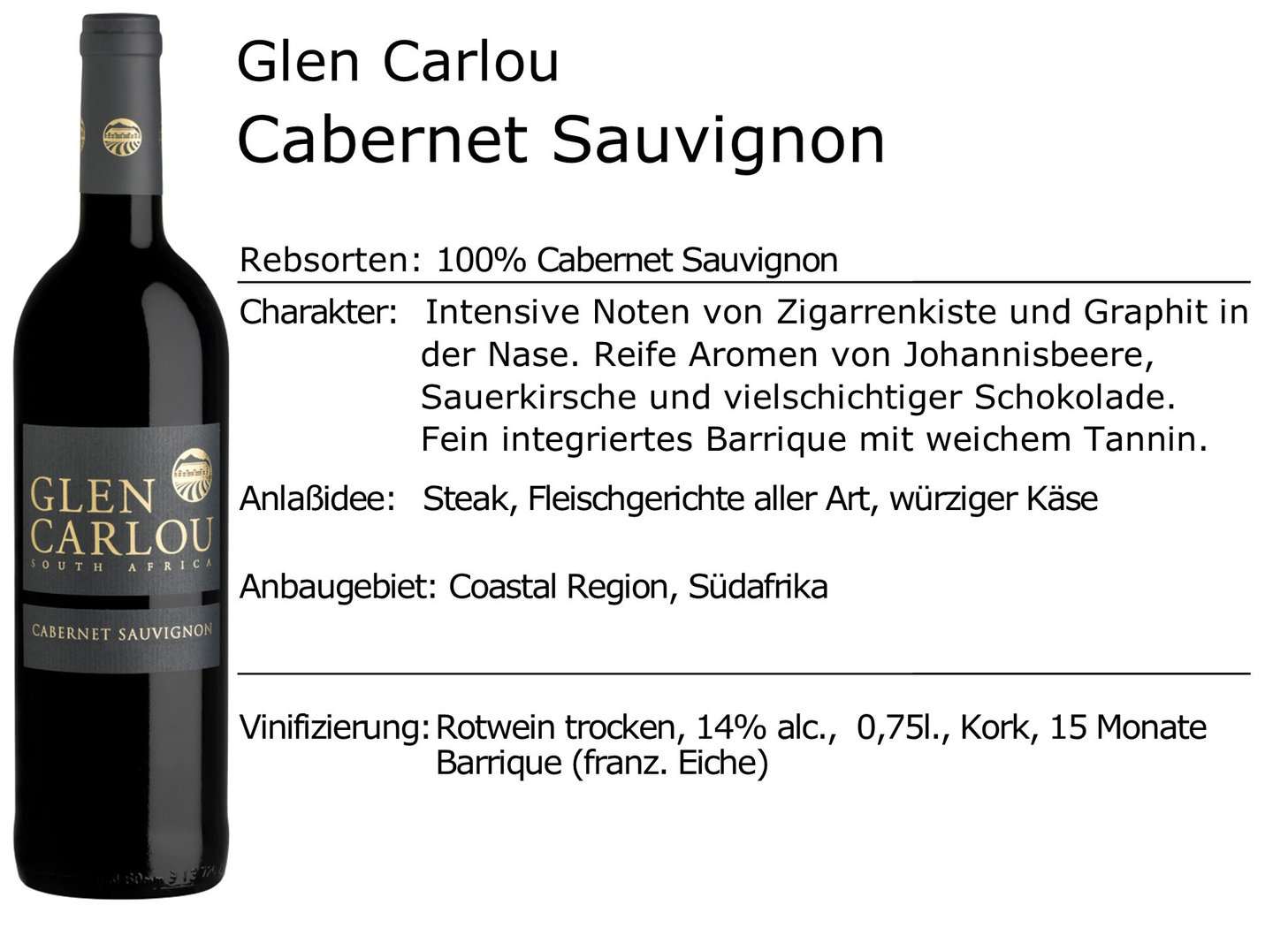 Glen Carlou Cabernet Sauvignon 2020